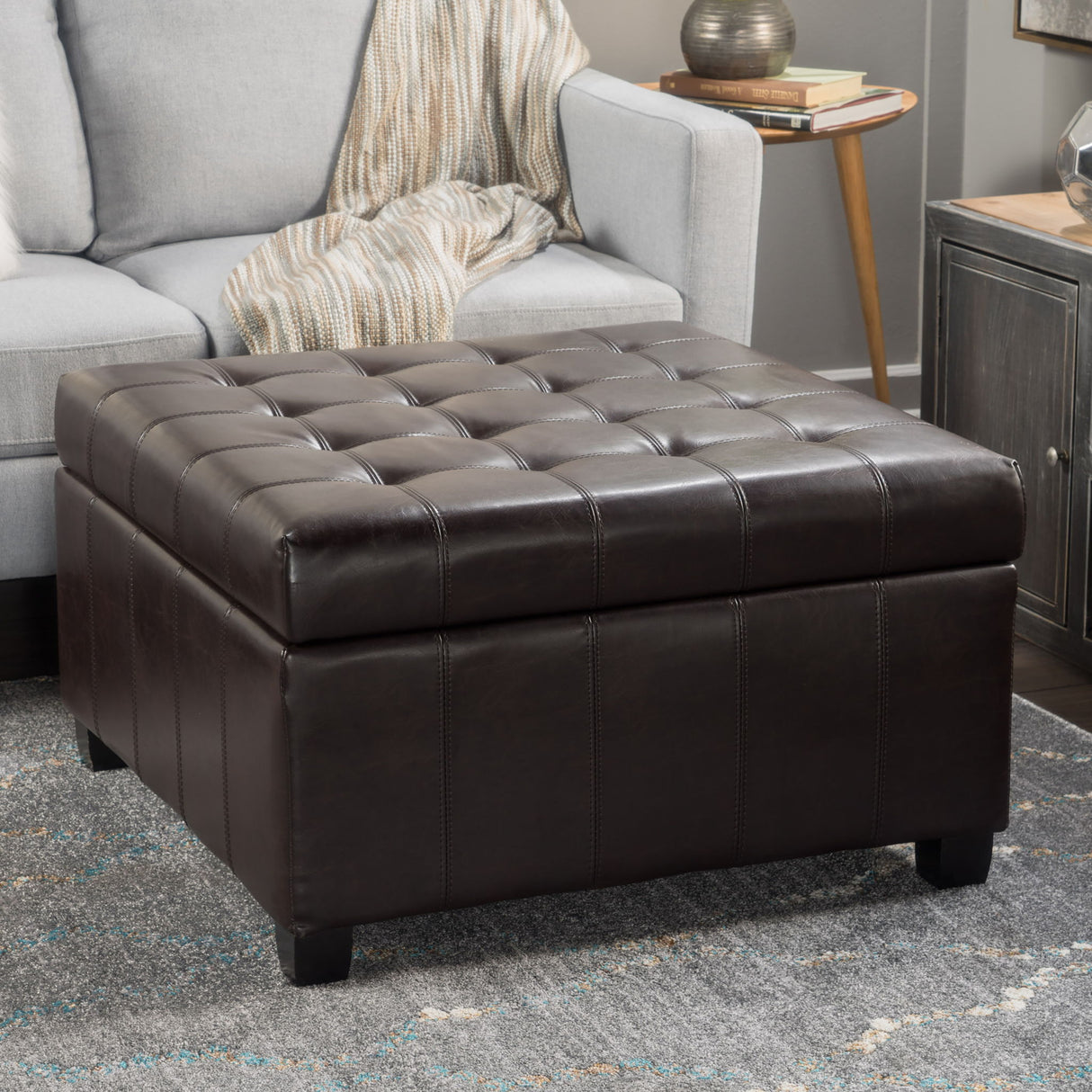Isabella - Contemporary Ottoman With Storage