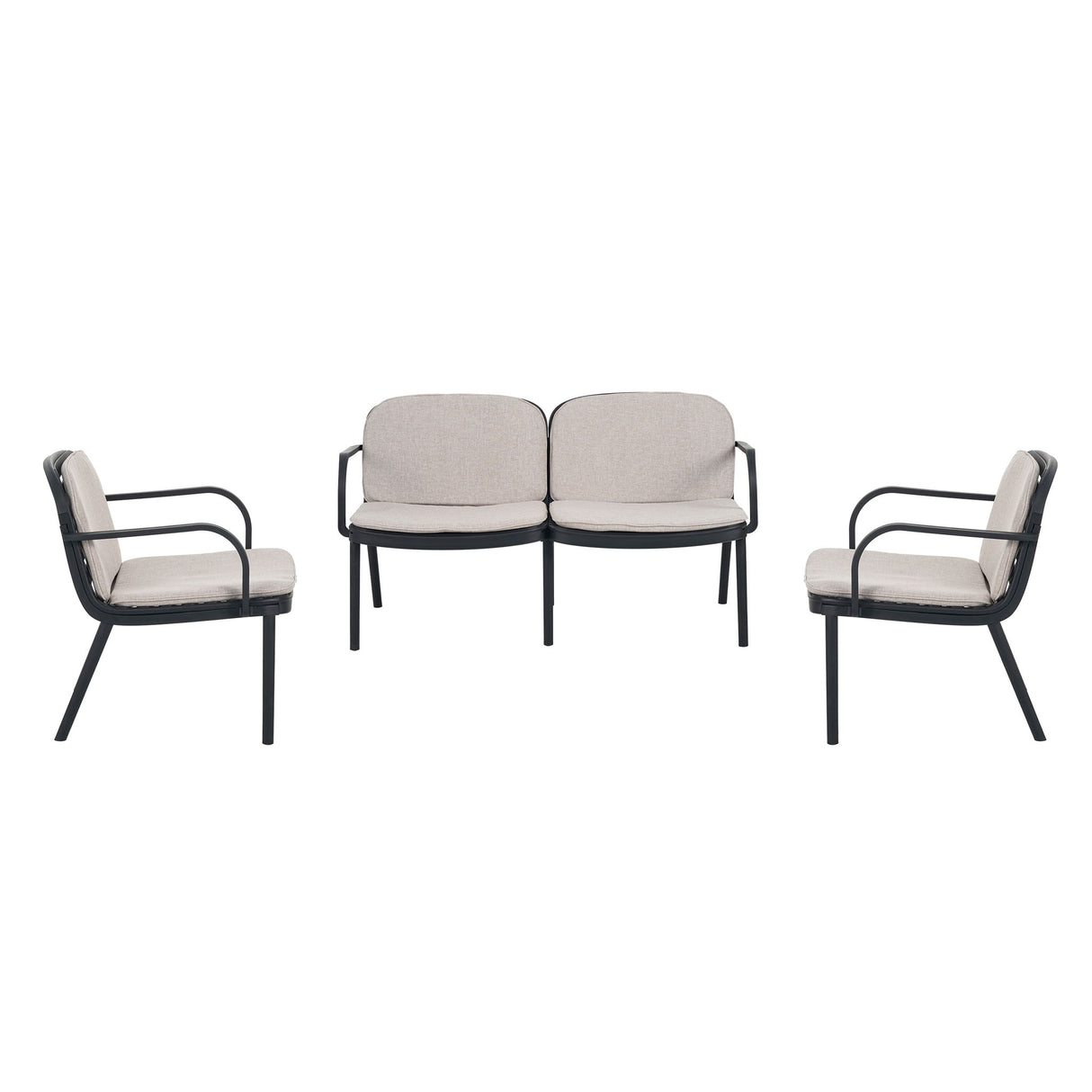 Luna - Outdoor Patio 3 Pieces Chat Set