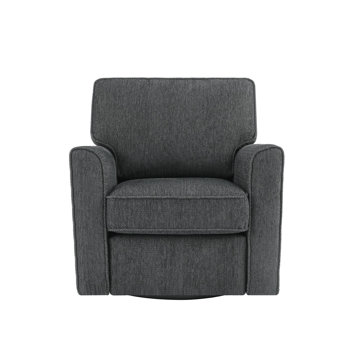360° Swivel Accent Barrel Armchair With Side Pockets, Compact Design