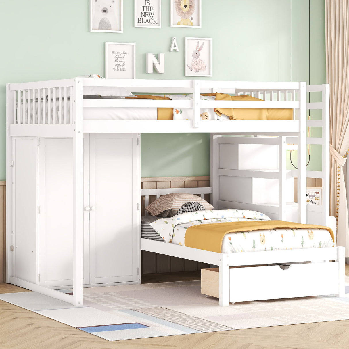 Bunk Bed With Wardrobe, Drawers