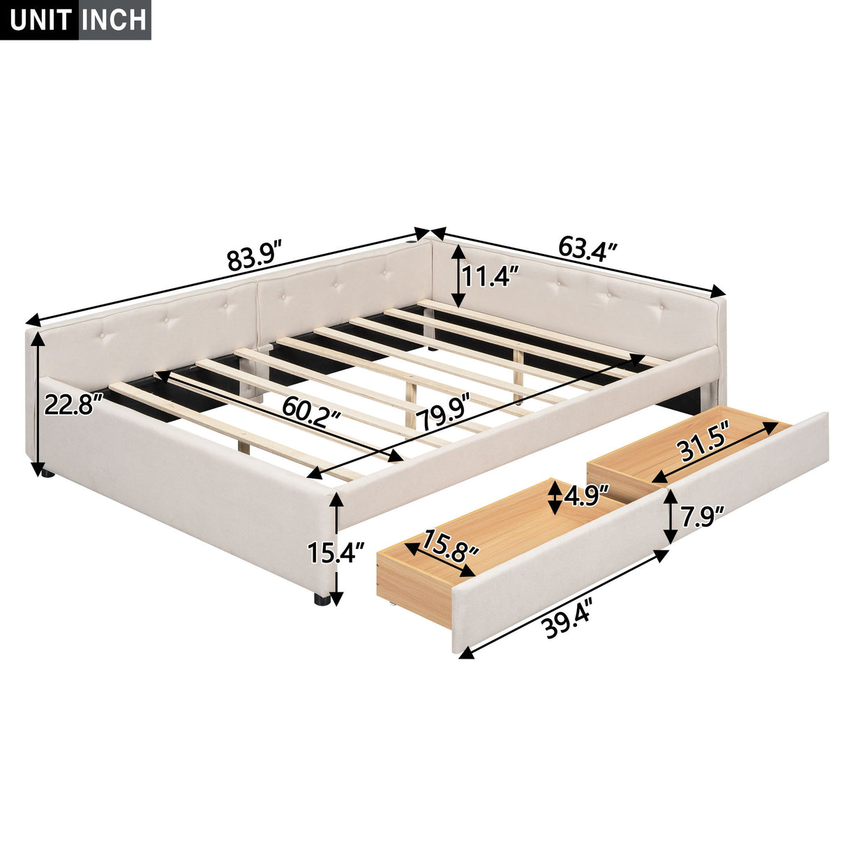 Platform Bed With USB Ports