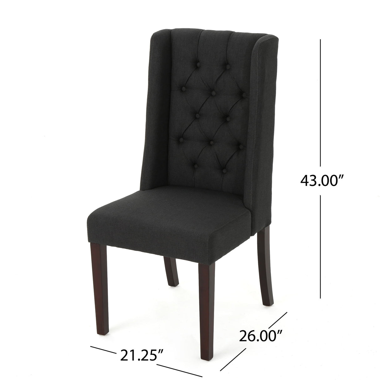 Sophisticated Tufted Dining Chair With High Back Design