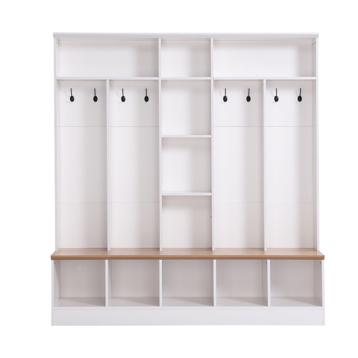 Minimalist Shoe Cabinet With Cube Storage & Shelves
