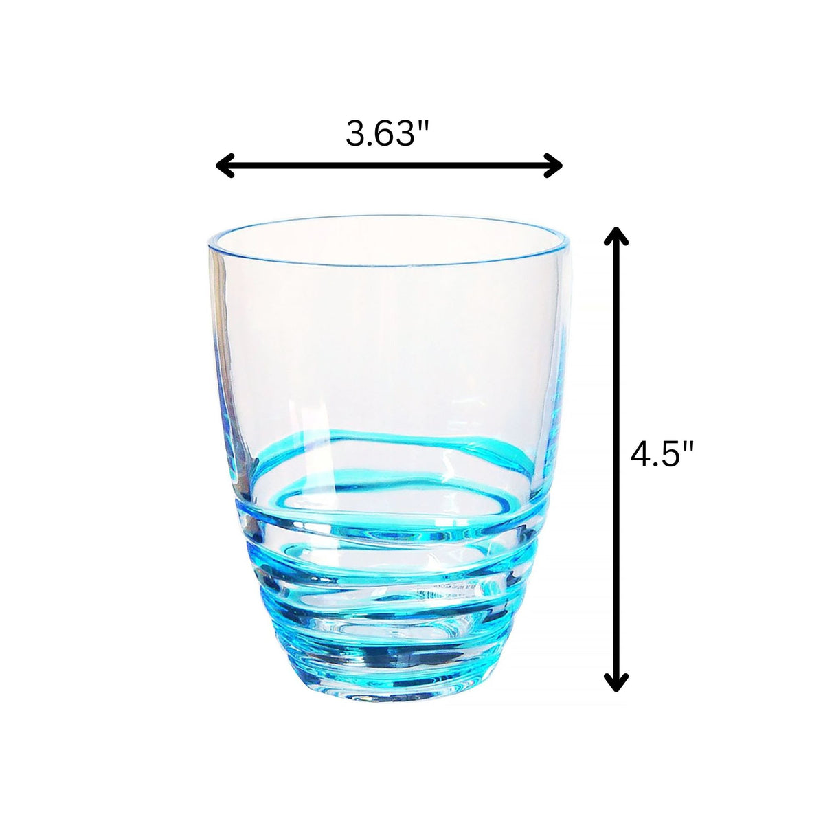 Leading Ware Swirl Acrylic Drinking Glasses (Set of 4)