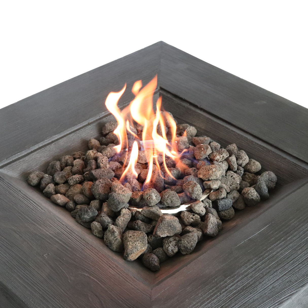 Fiber Reinforced Propane / Natural Gas Fire Pit Table - Charcoal