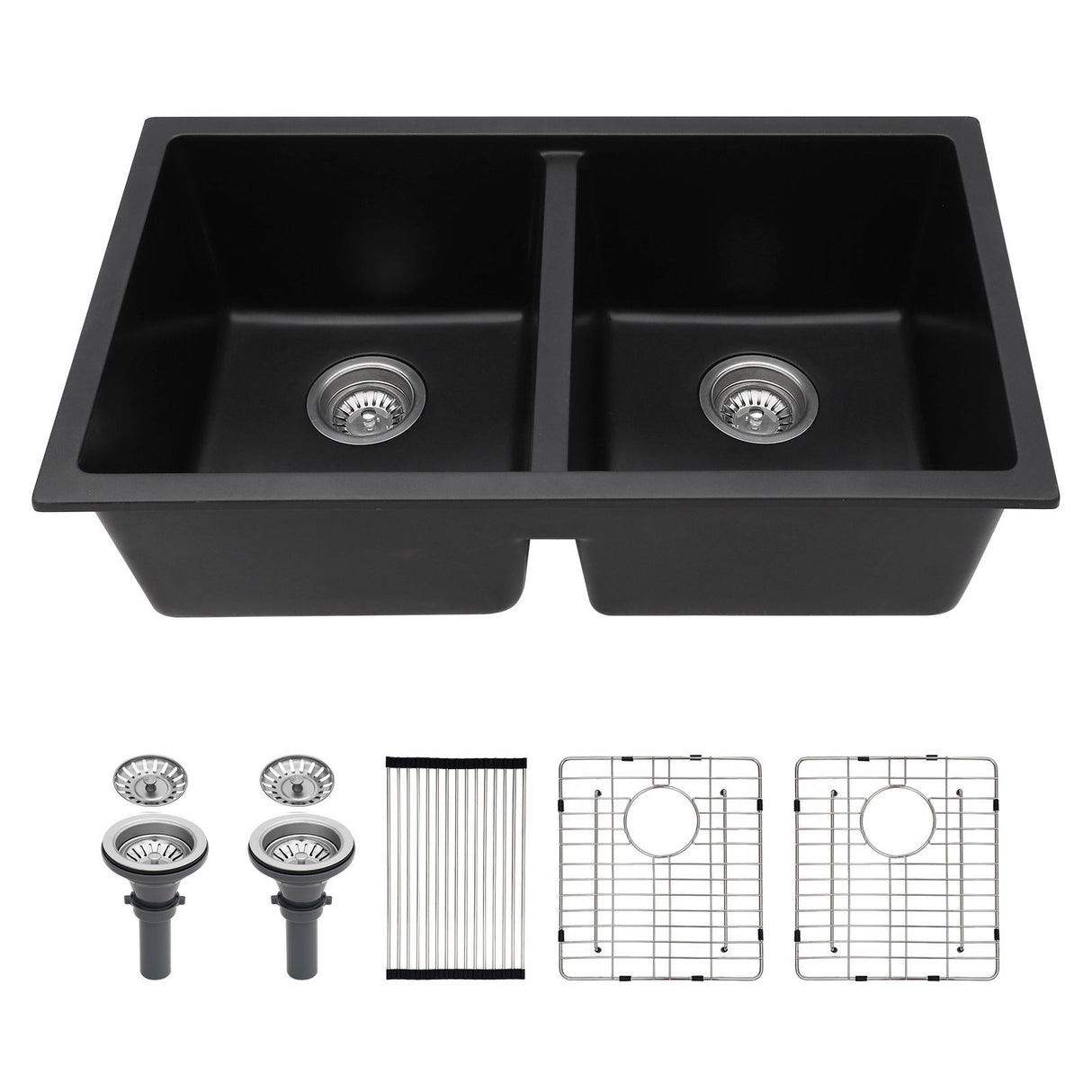 Granite Composite Double Bowl Undermount Kitchen Sink