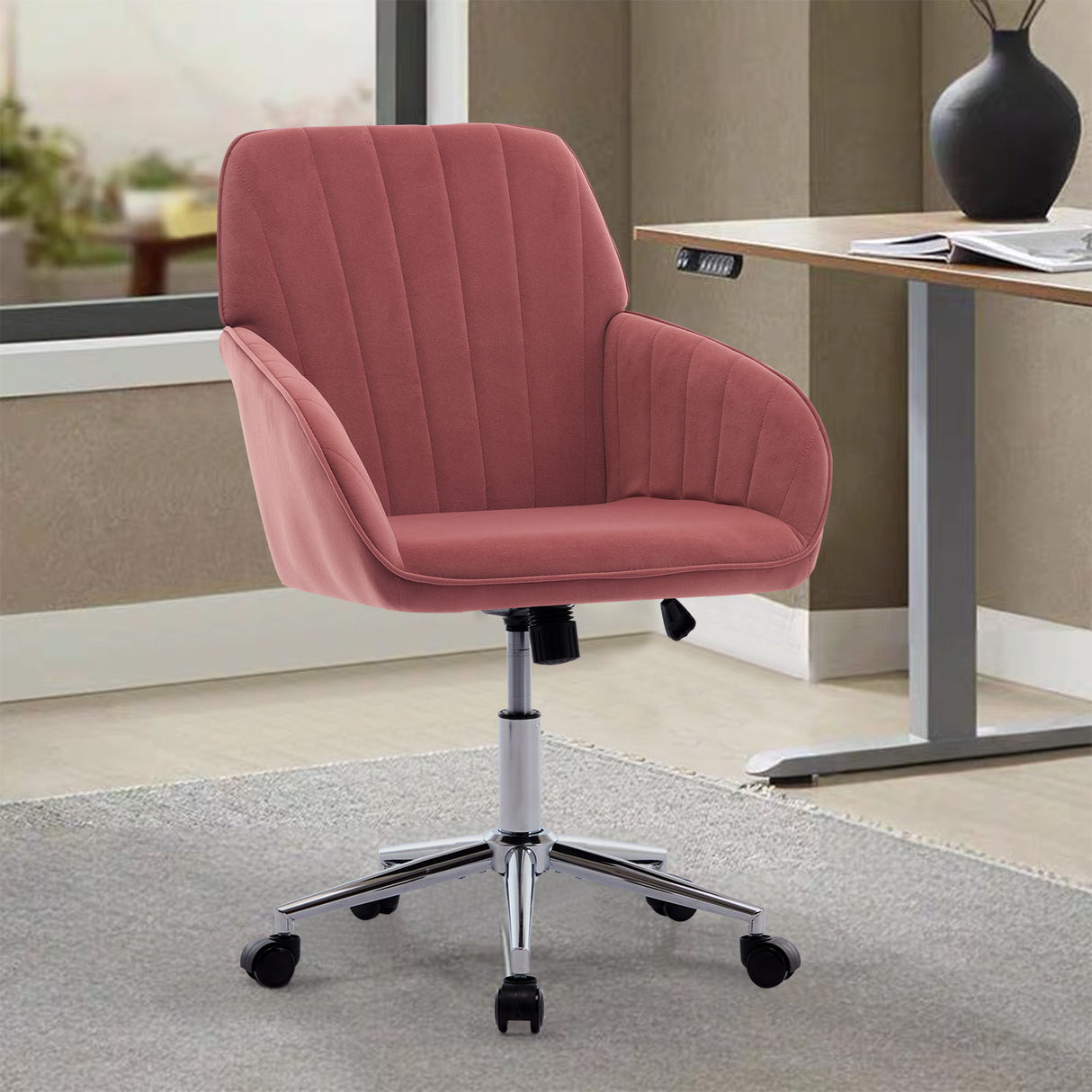 Adjustable Ergonomic Office Chair, Swivel Backrest Seat