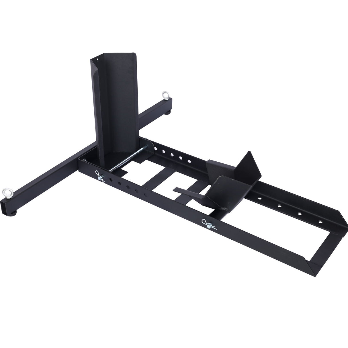 Heavy Duty Adjustable Motorcycle Stand / Wheel Chock 1800 Lb Capacity - Black