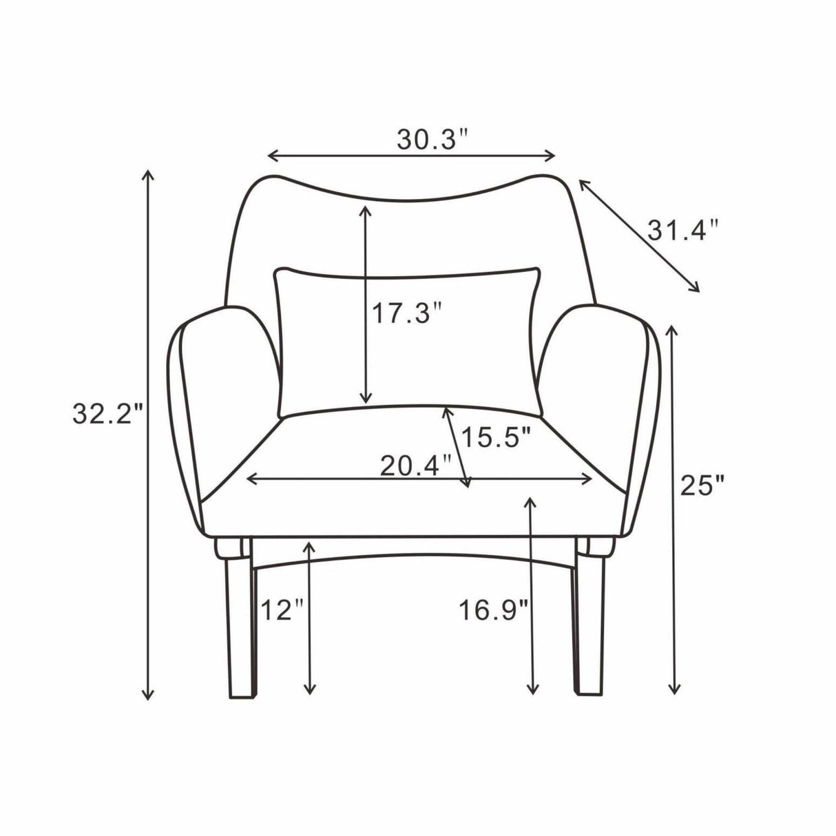 Brayden - Moder Armchair