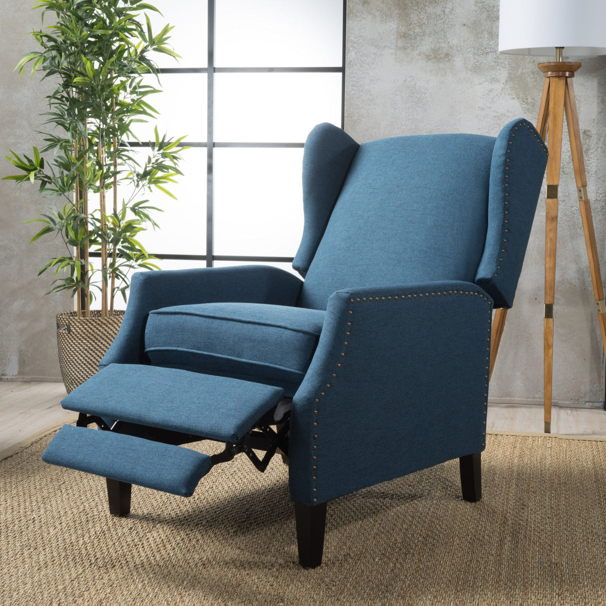 Westeros Wing Back Fabric Upholstered Recliner