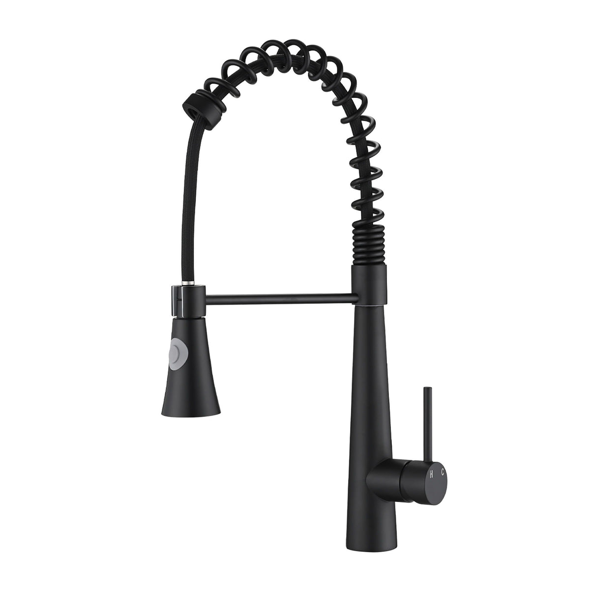 Commercial Kitchen Faucet With Pull Down Sprayer And Magnetic Docking Spray Head - Matte Black
