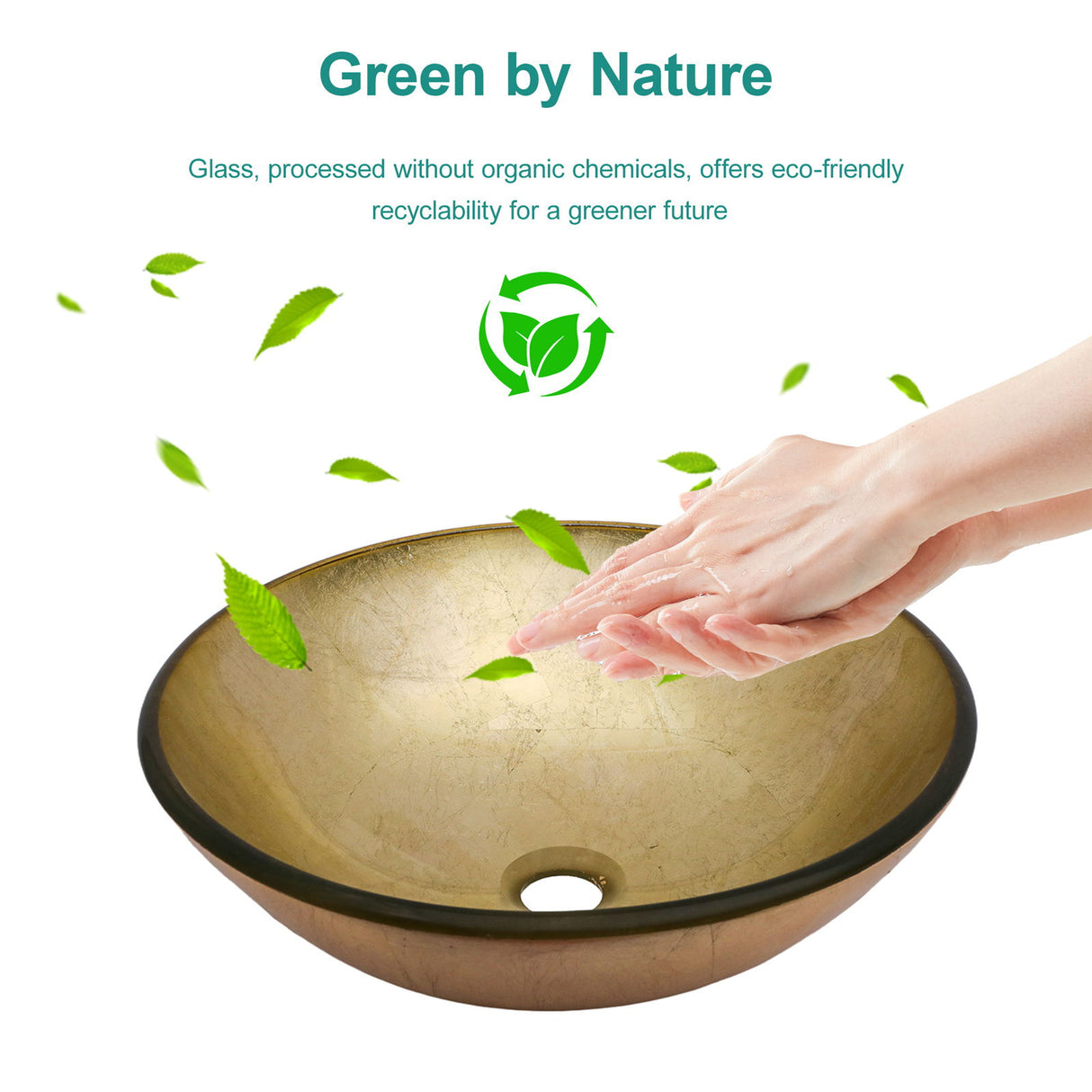 Vessel Sink With Faucet And Pop-Up Drain