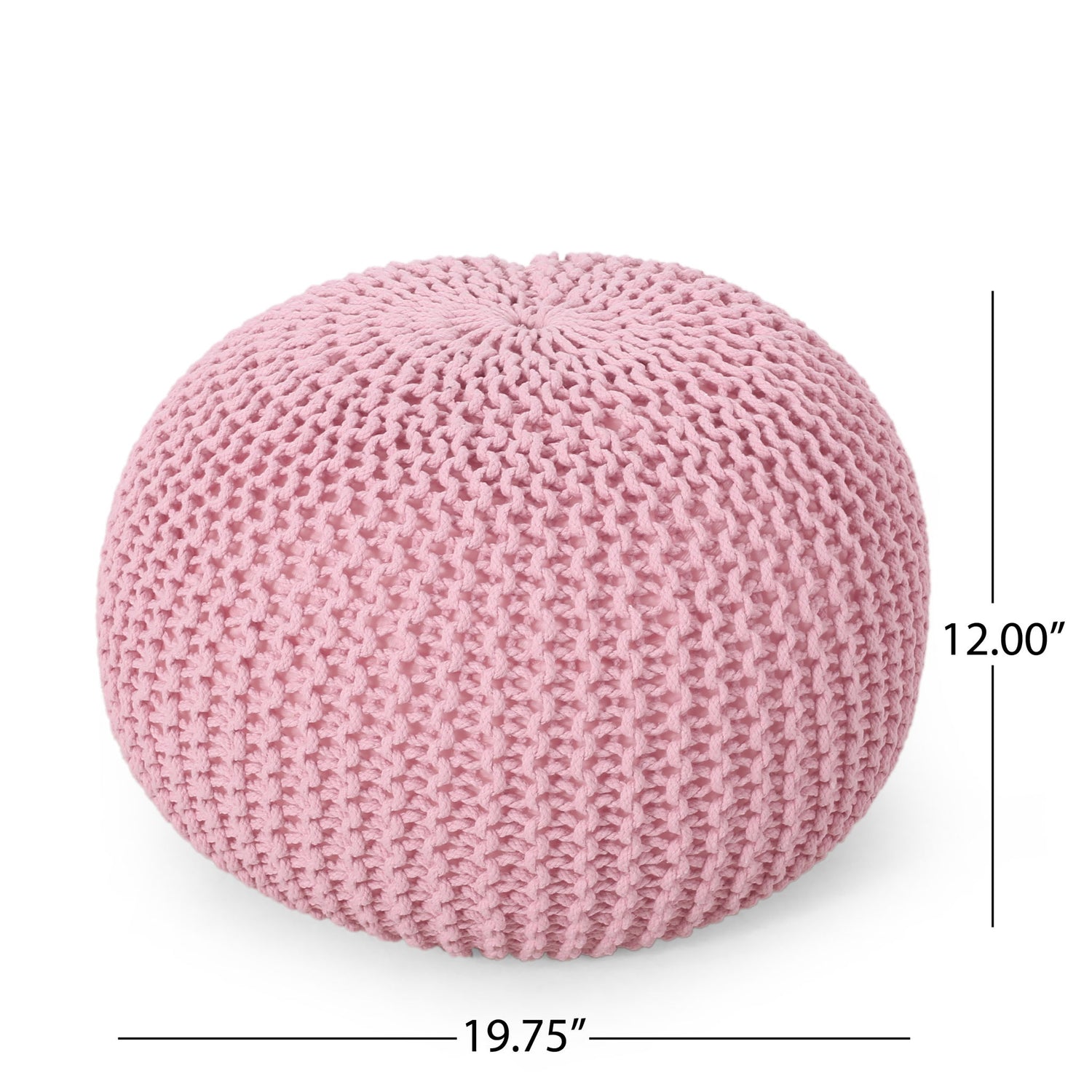 Belle - Modern Knitted Cotton Round Pouf