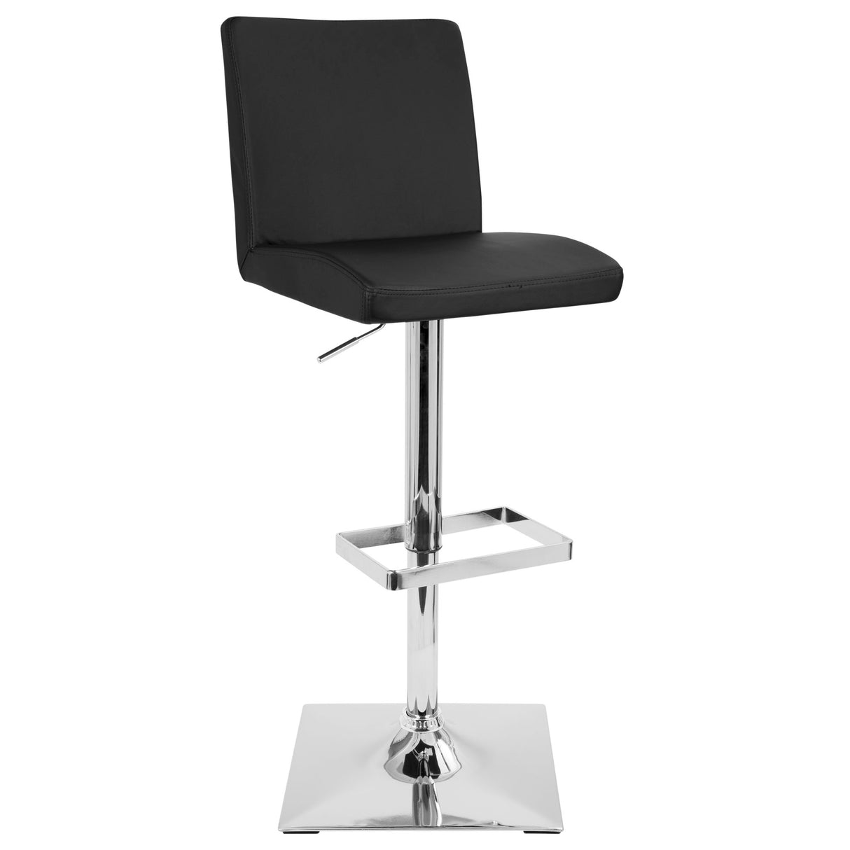 Captain - Contemporary Adjustable Barstool With Swivel - Black