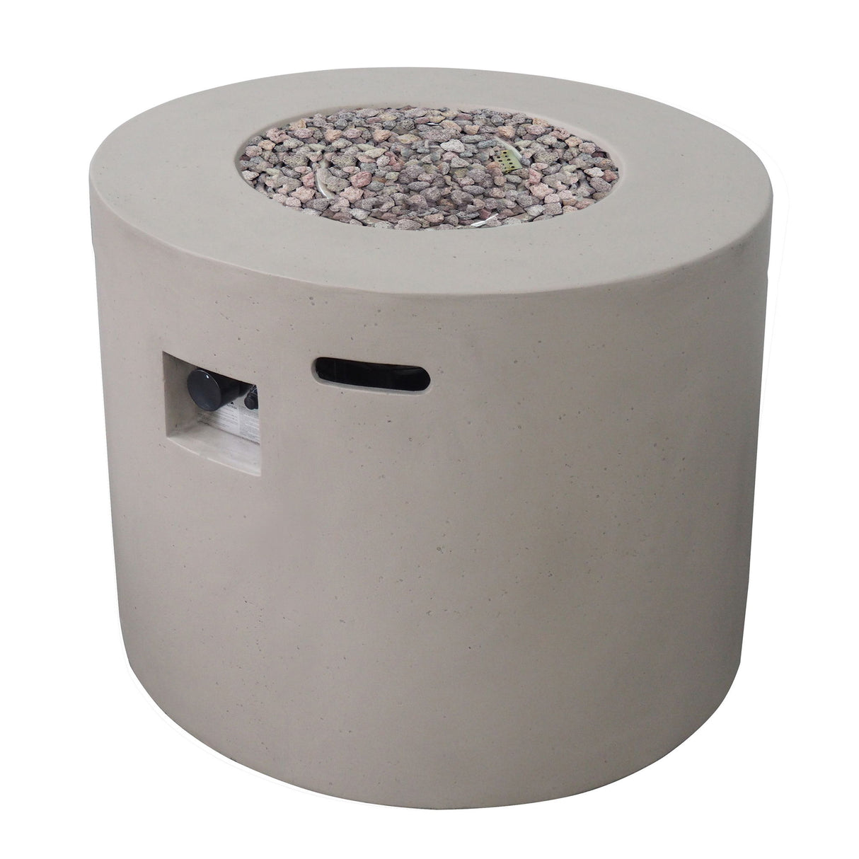 Round Iron Fire Pit With 40,000 Btu