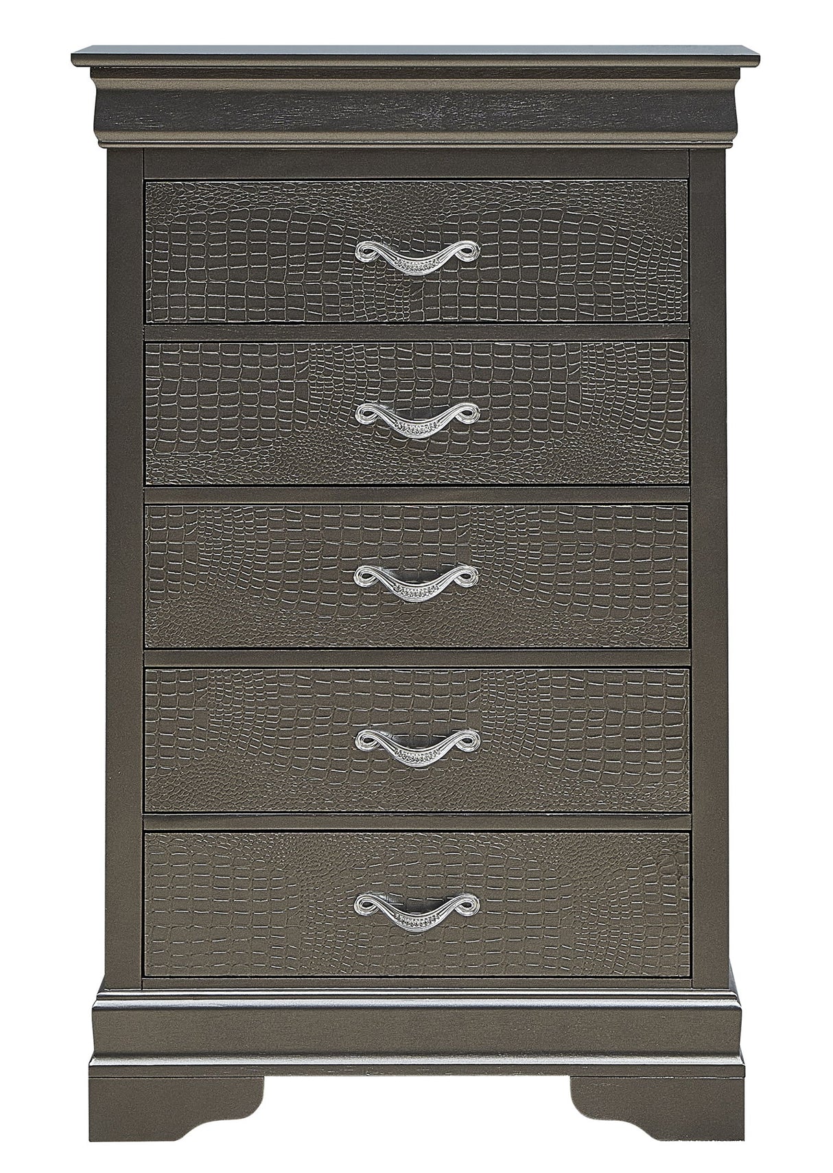 Sleek Transitional Chest - Metal Black