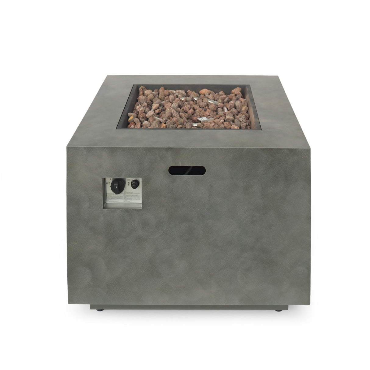 Outdoor Patio Gas Burning Fire Pit Table 50,000 Btu, Square