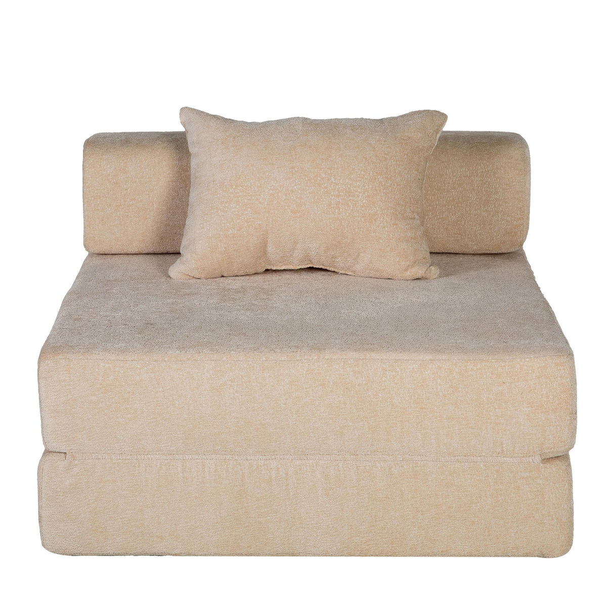 Convertible Floor Sofa Bed With Fixed Shape Frame For Living Room