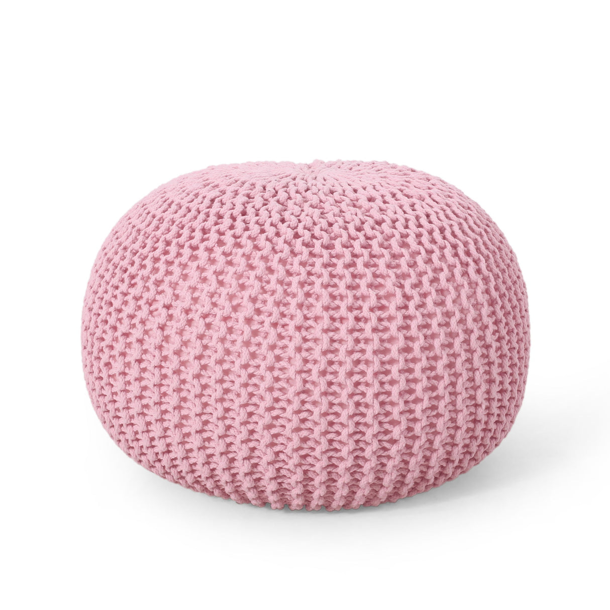 Belle - Modern Knitted Cotton Round Pouf