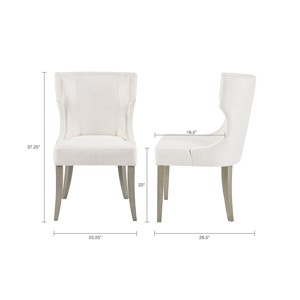Elegant Design Dining Chair Polyester - Cream