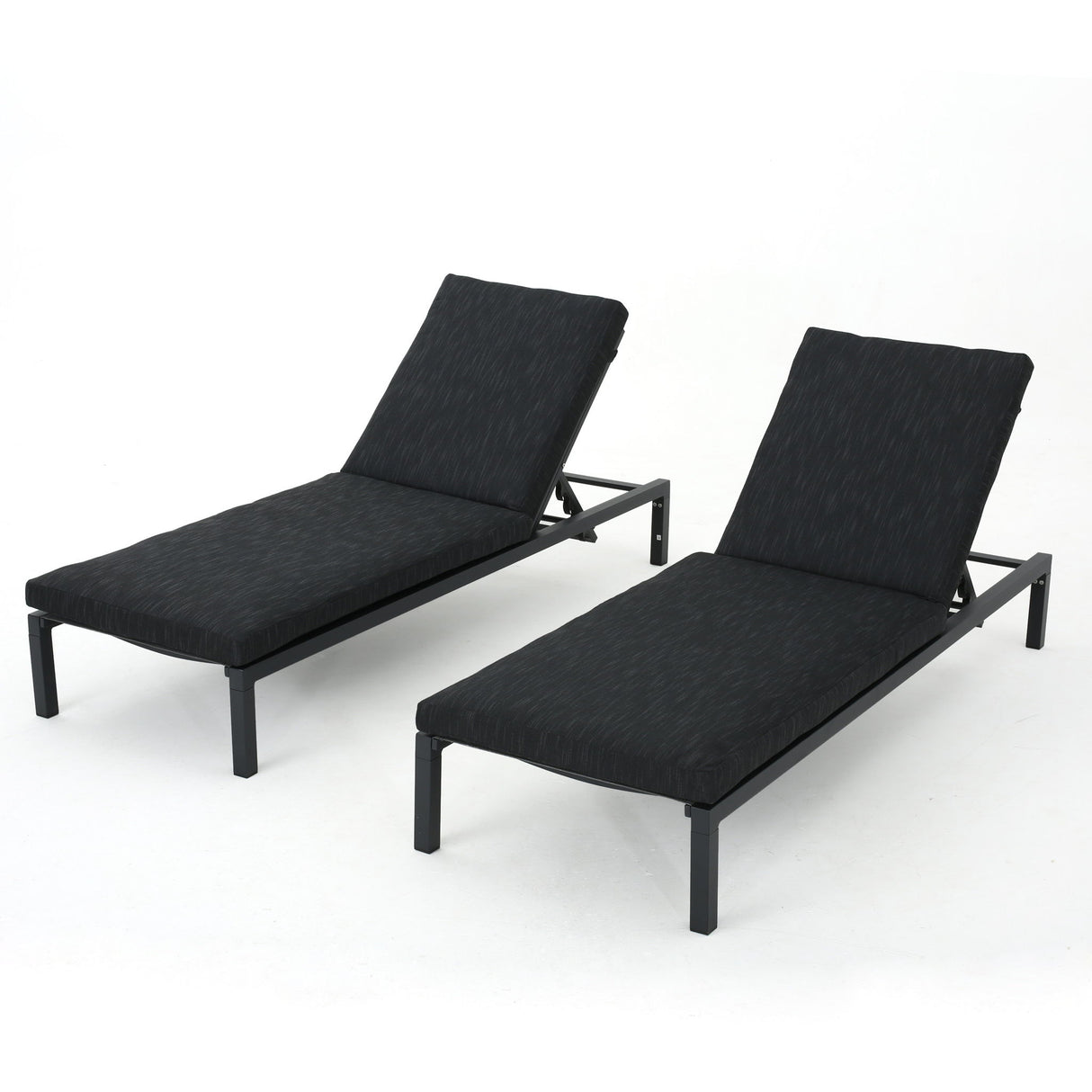 Modern Chaise Lounge With Wate Resistant Fabric Cushions