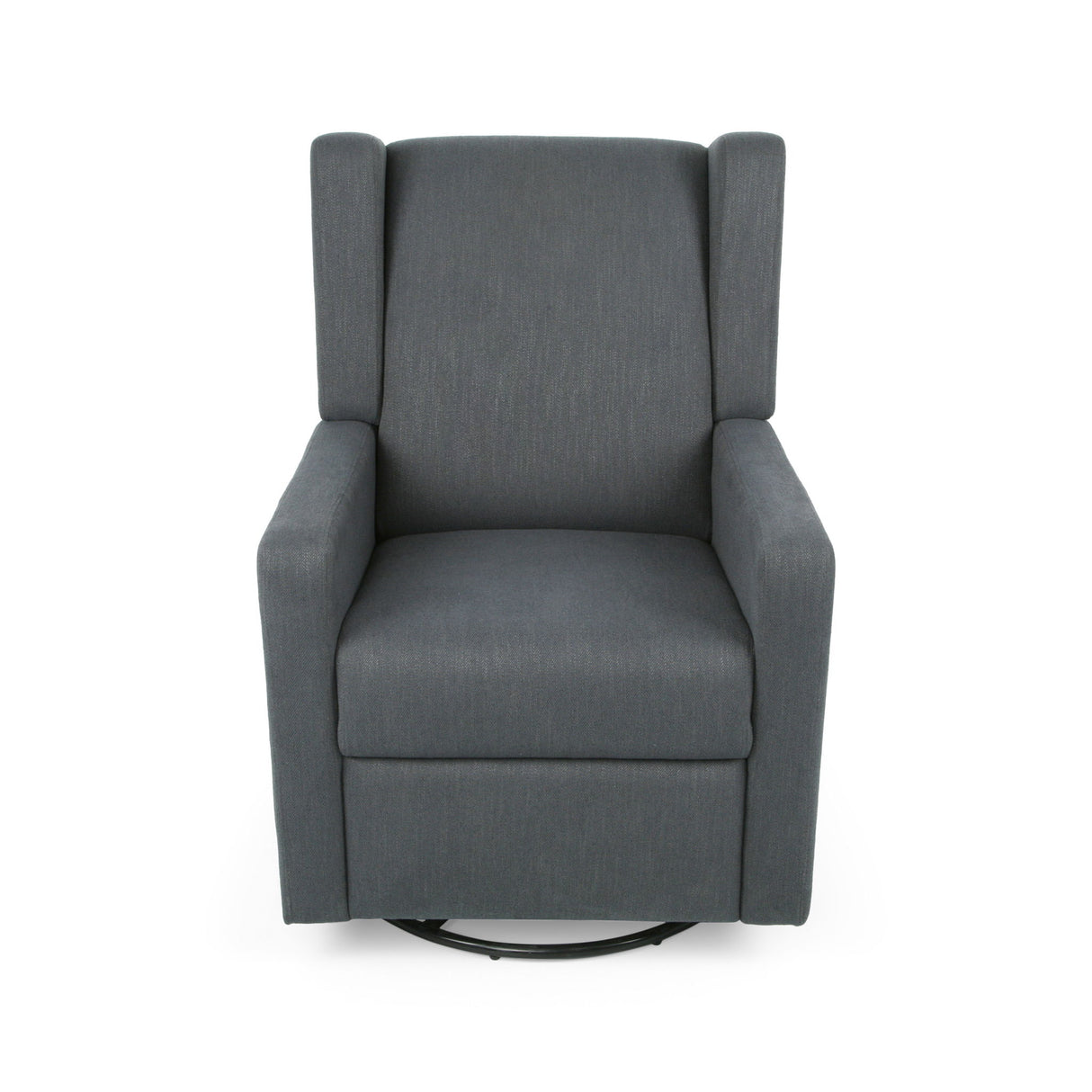 Landau Contemporary Fabric Upholstered Swivel Recliner
