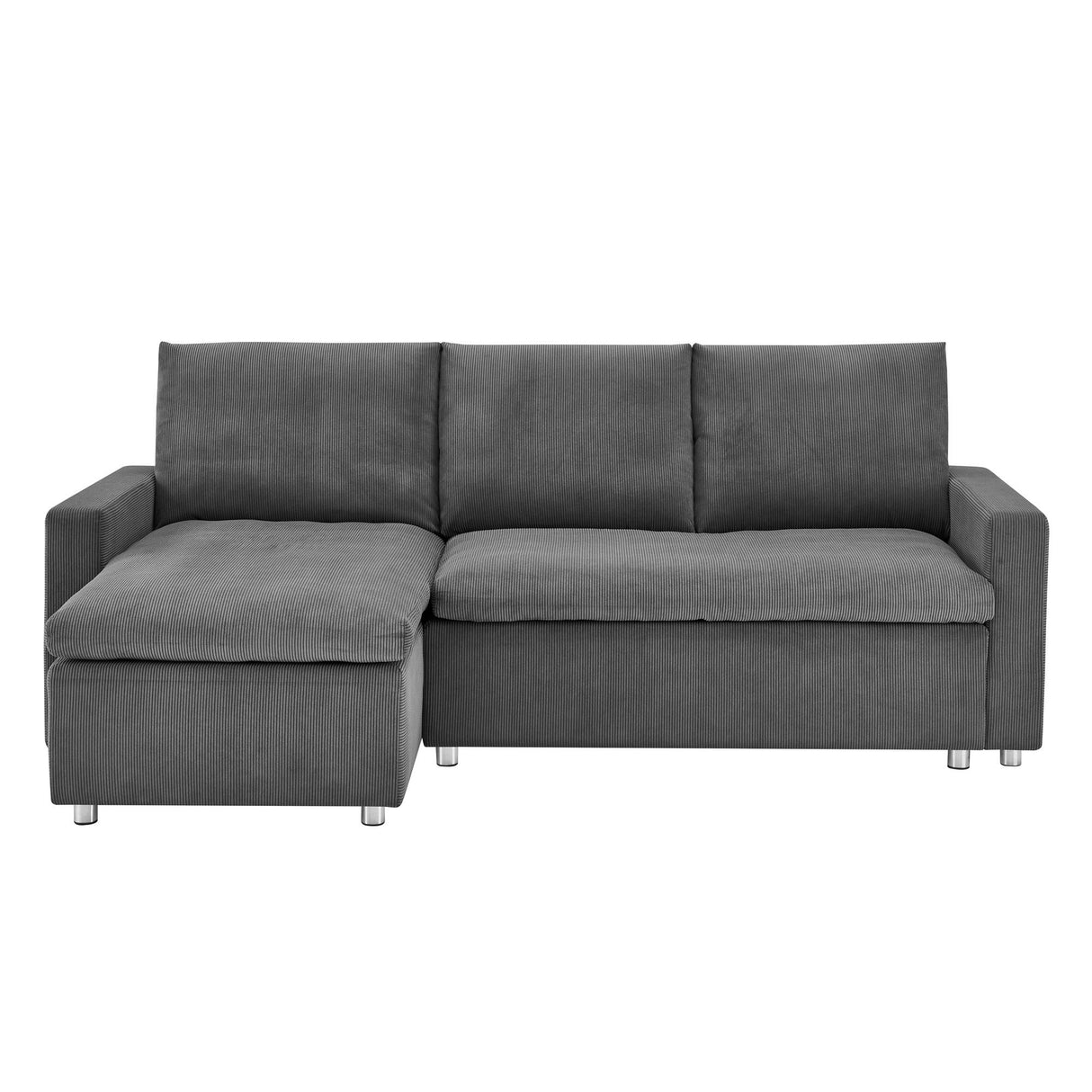Convertible L Shaped Sleeper Sofa Bed With Reversible Chaise And Storage