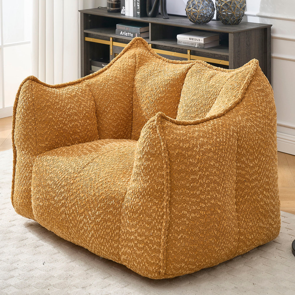 Comfortable Chenille Sofa Chairs With Highly Resilient Foam For Living Rooms And Bedrooms