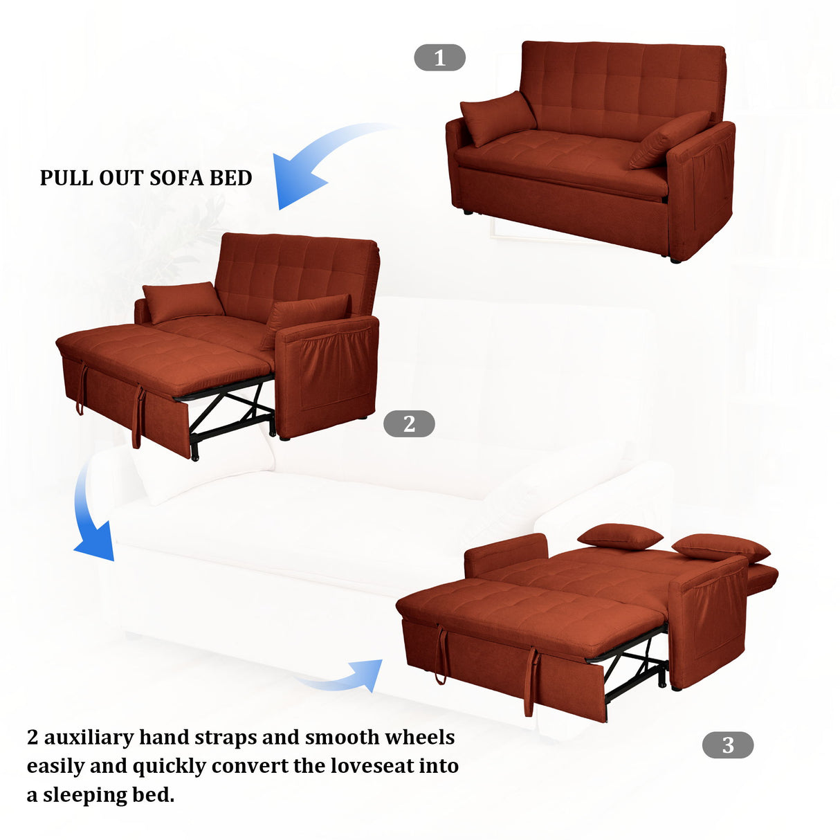 Balus - Sofa Bed Combination With Storage Pockets