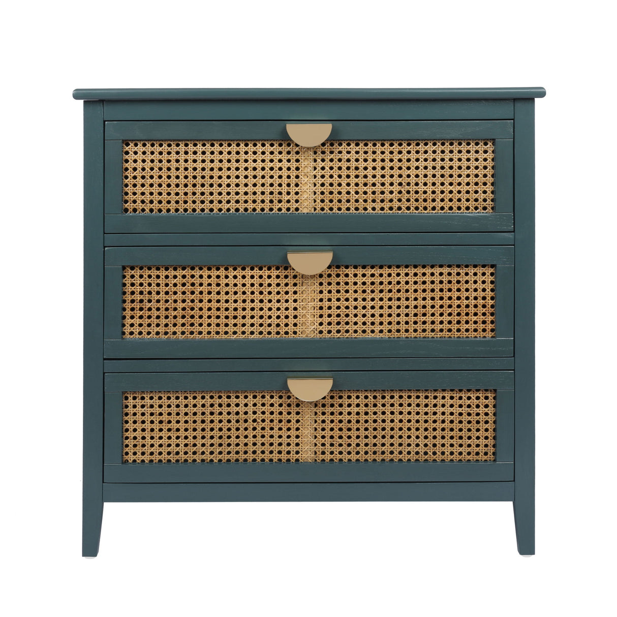 3 Drawer Cabinet, Natural Rattan, American Furniture