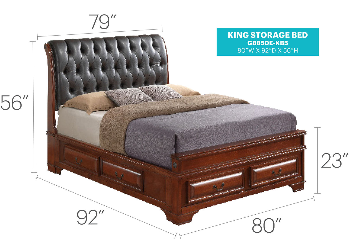 Storage Bed Elegant Transitional