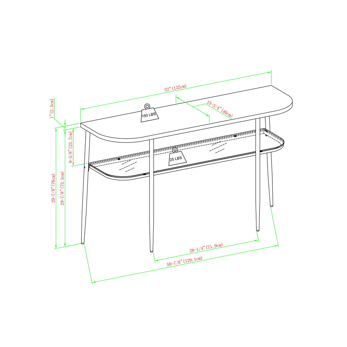 Modern Minimal Curved Faux Marble Entry Table - Gray / Gold