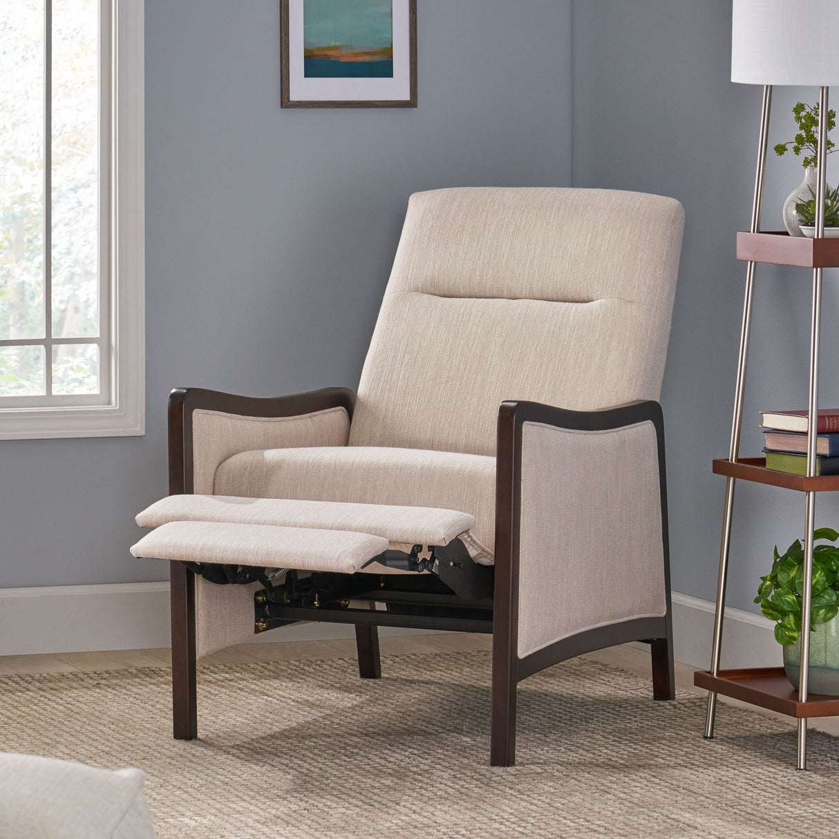 Drury - Contemporary Fabric Upholstered Pushback Recliner