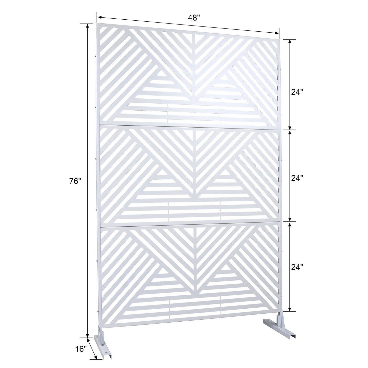 Freestanding Outdoor & Indoor Freestanding Metal Privacy Screen
