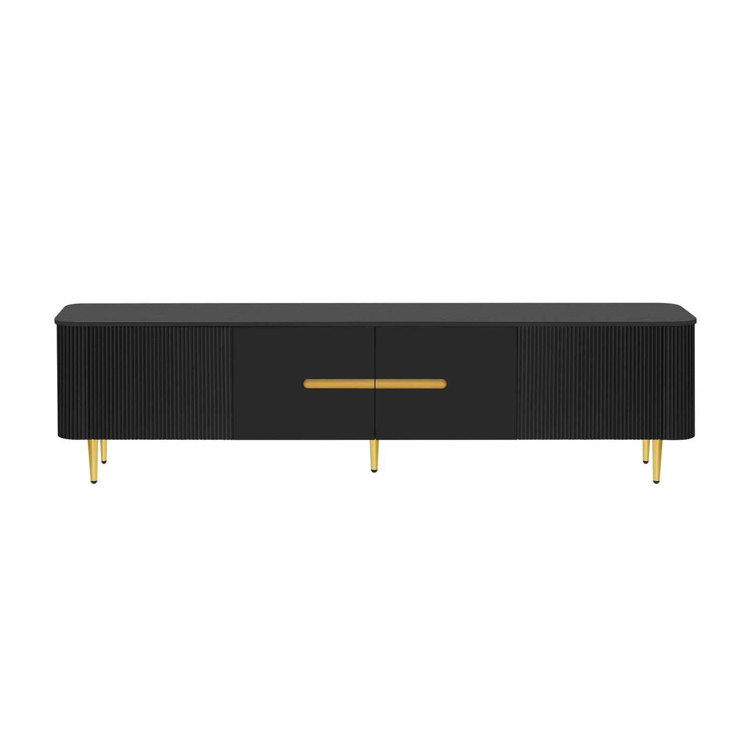 Minimalist TV Stand For TVs Up To 85", Modern Entertainment Center Media Console With 4 Spacious Cabinets For Living Room