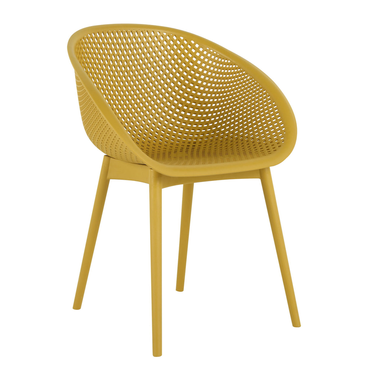 2 Piece Durable Single Chair With Mesh Hollow Out Design