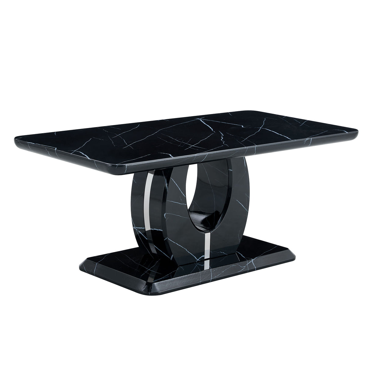 Modern Minimalist Pattern Sticker Rectangular Coffee Table With Elegant Design And Moderate Size