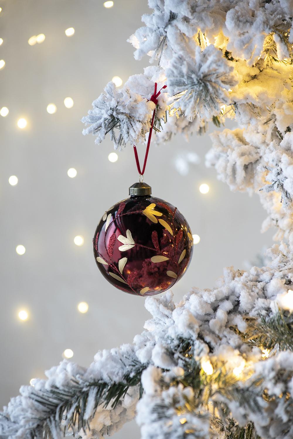 Christmas Ball Glass Decorative Hanging Ball Christmas Tree Ornaments, For Holiday Party Decorations