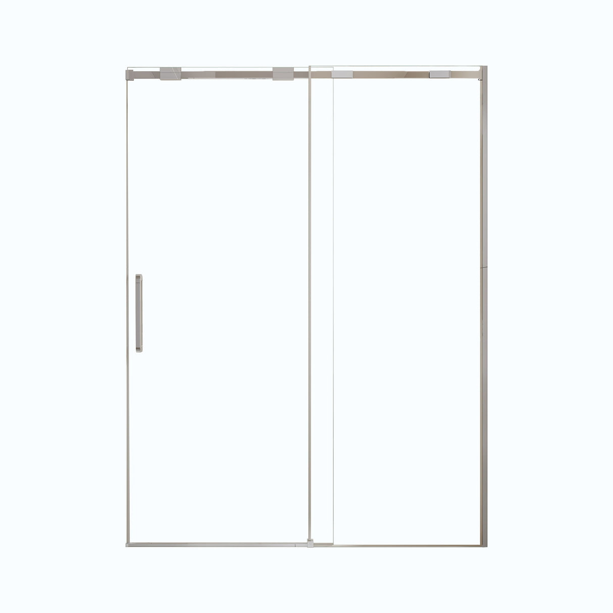 Semi-Frame Single Sliding Shower Door With Clear Tempered Glass