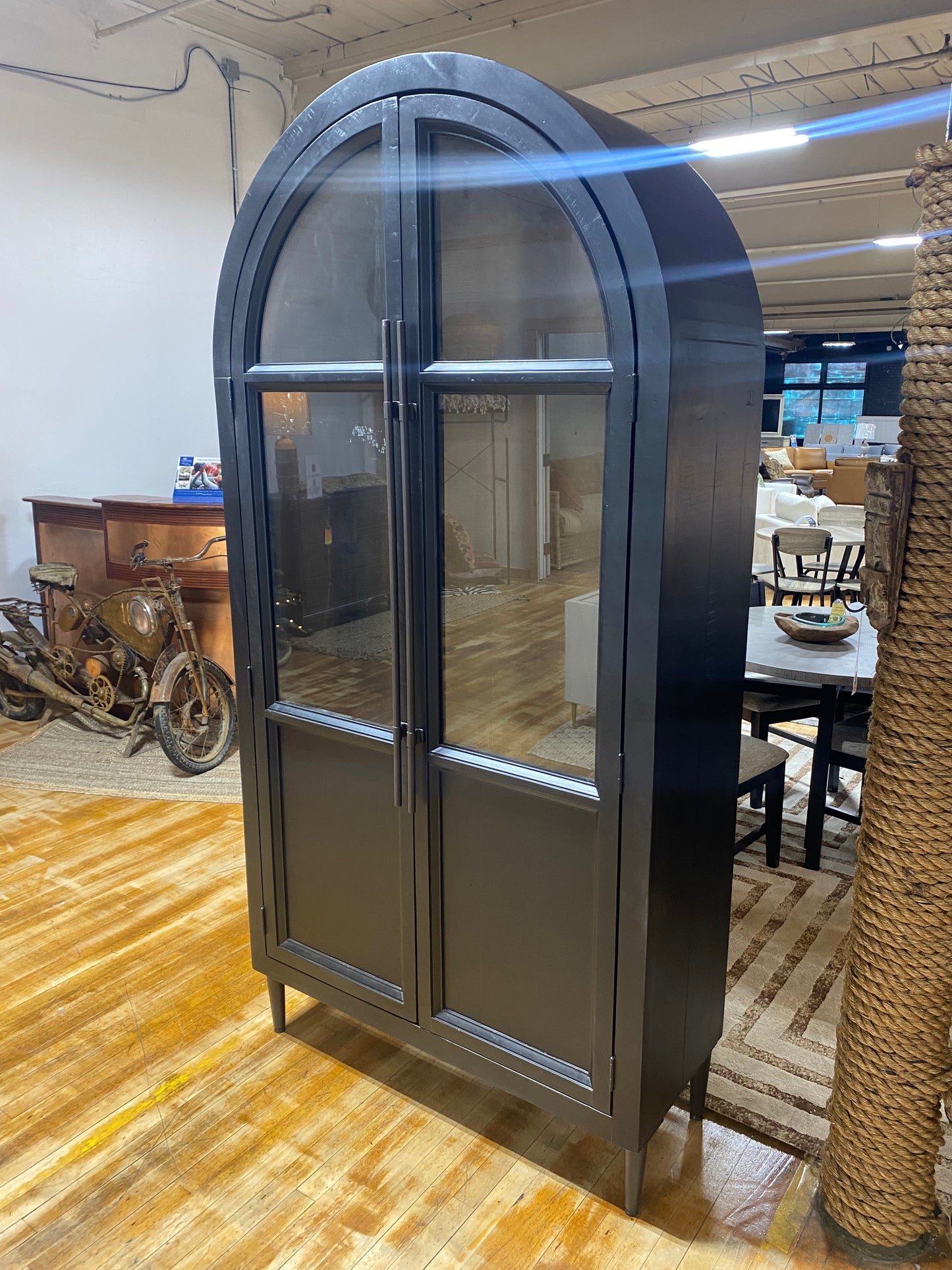 88 inch Arched Black Cabinet