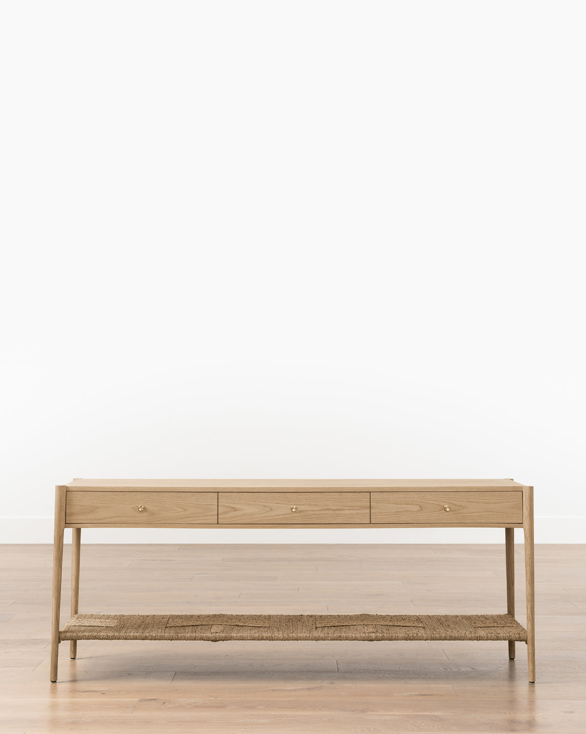 Dana white oak console by McGee & Co