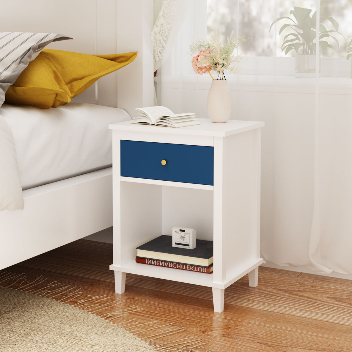 Nightstand With 1 Drawer 1 Shelf