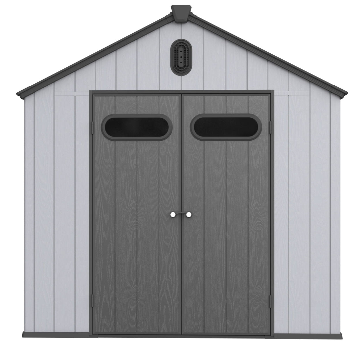 Resin Plastic Storage Shed For Backyard Garden With Spire Tool Storage