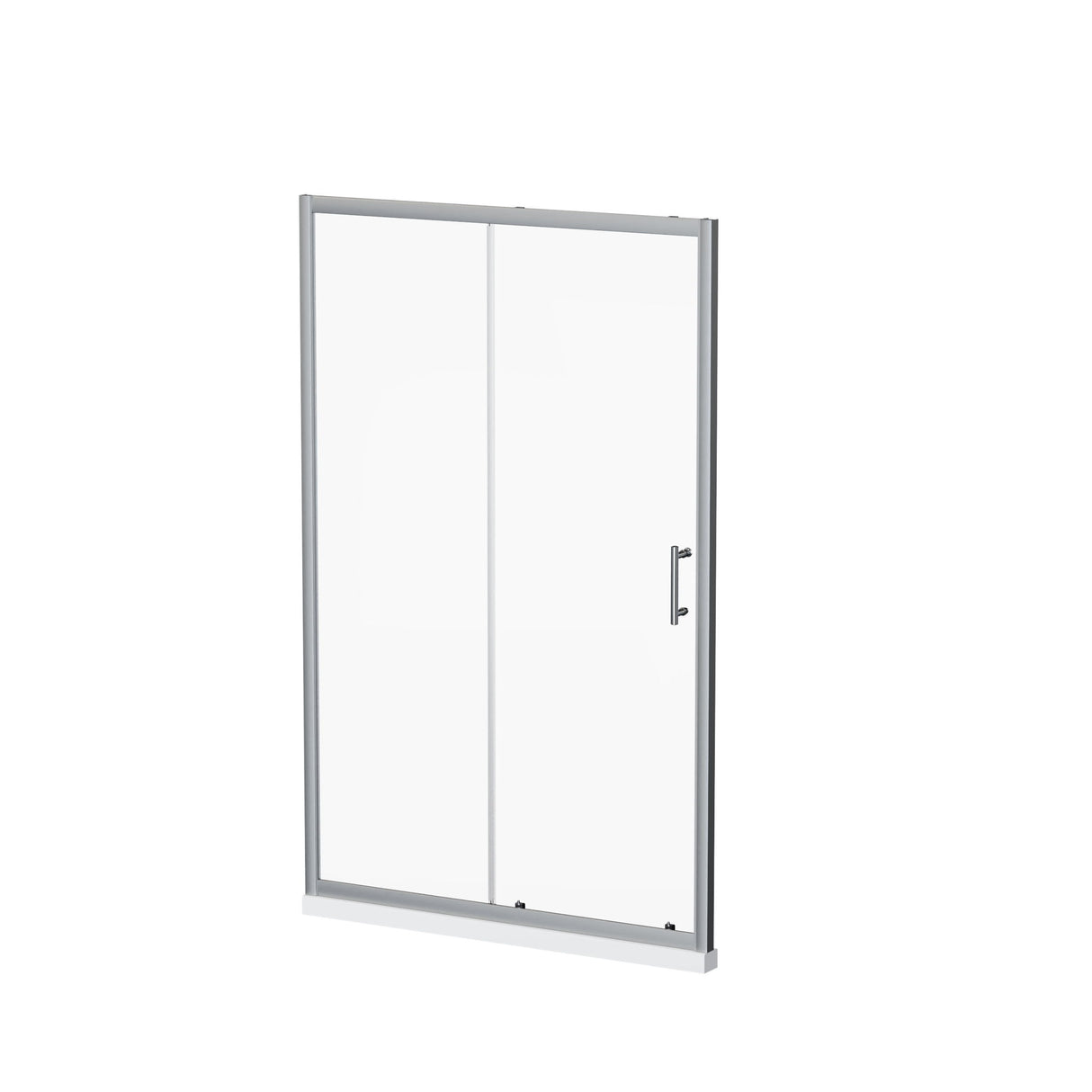 Single Sliding Shower Door With Handle - Chrome