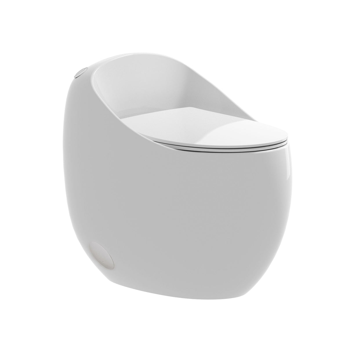 Modern Egg Shape Toilet 1.28 Gpf Single Flush Ceramic