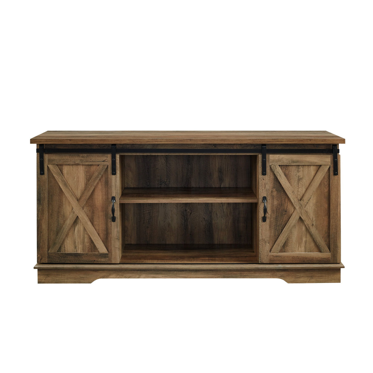 Farmhouse Sliding X Barn Door TV Stand