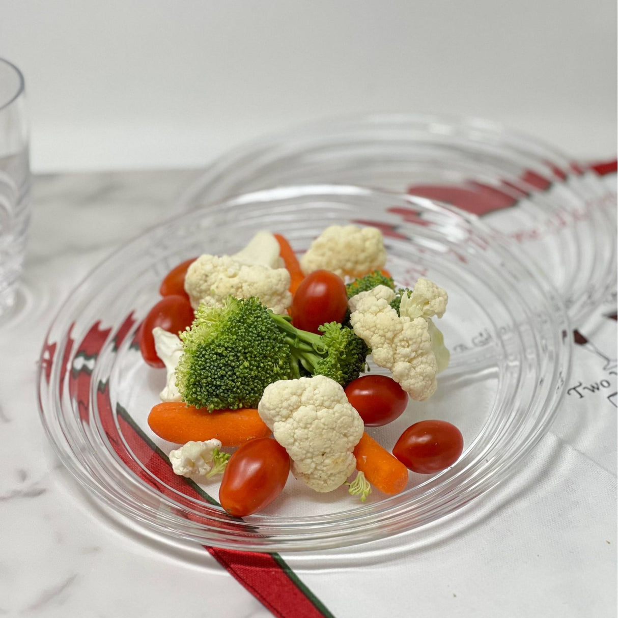 Designer Swirl Acrylic Dinner Plates (Set of 4)