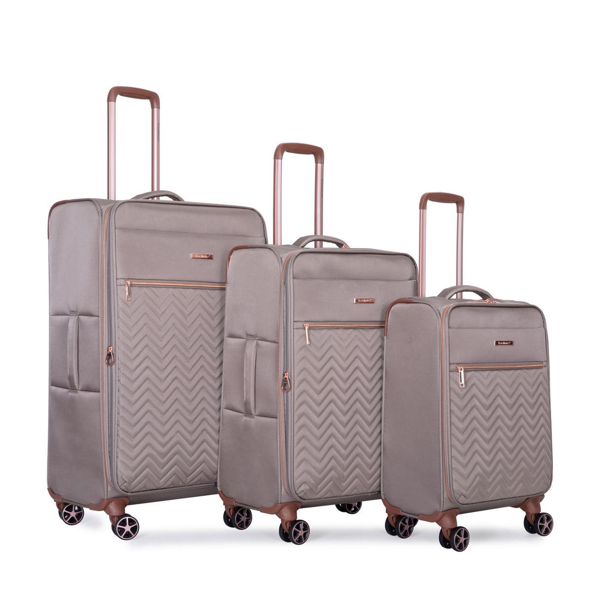 4 Piece Set, Softshell Suitcase Spinner Wheels Terylene Luggage Sets
