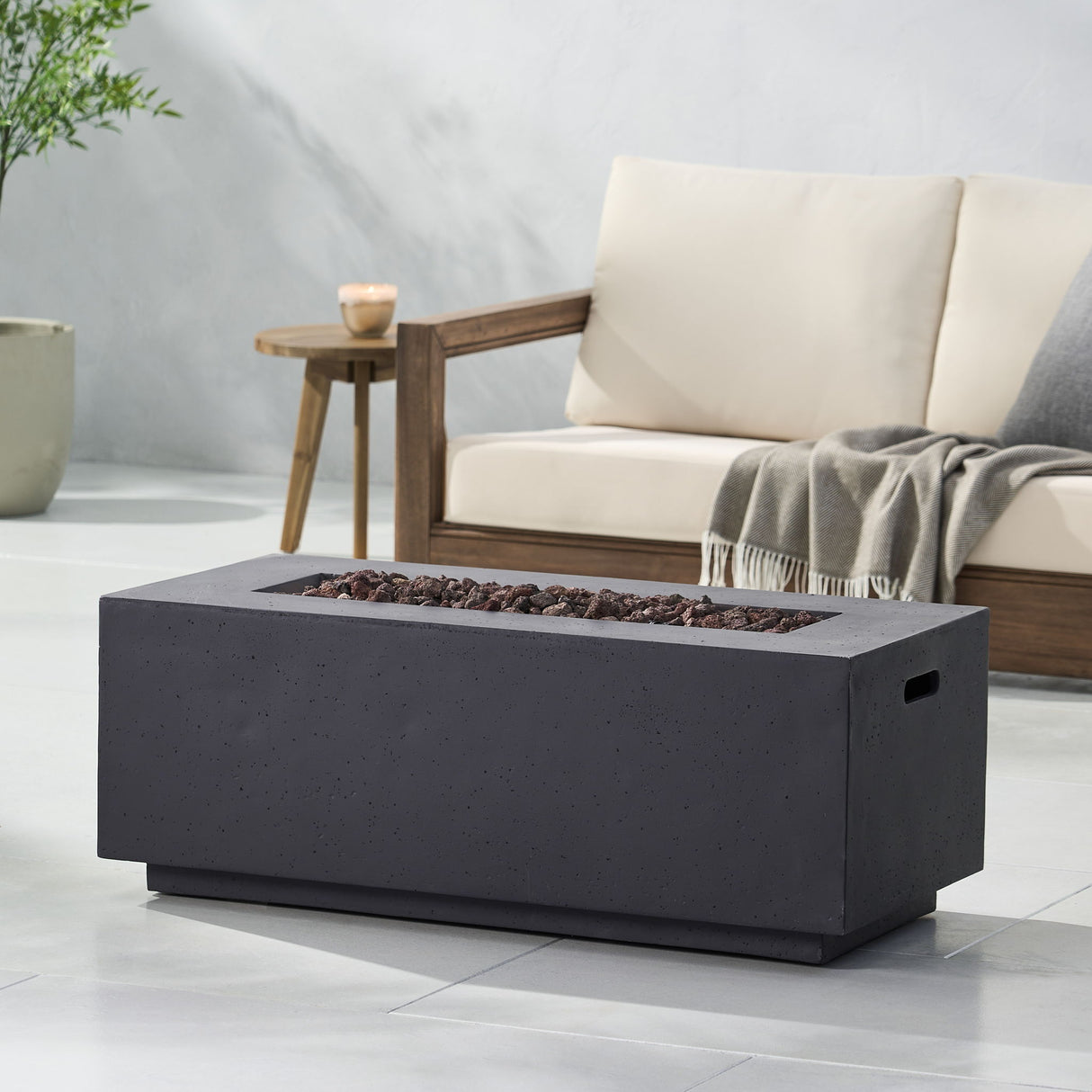 Contemporary Outdoor 40,000 Btu Propane Fire Pit