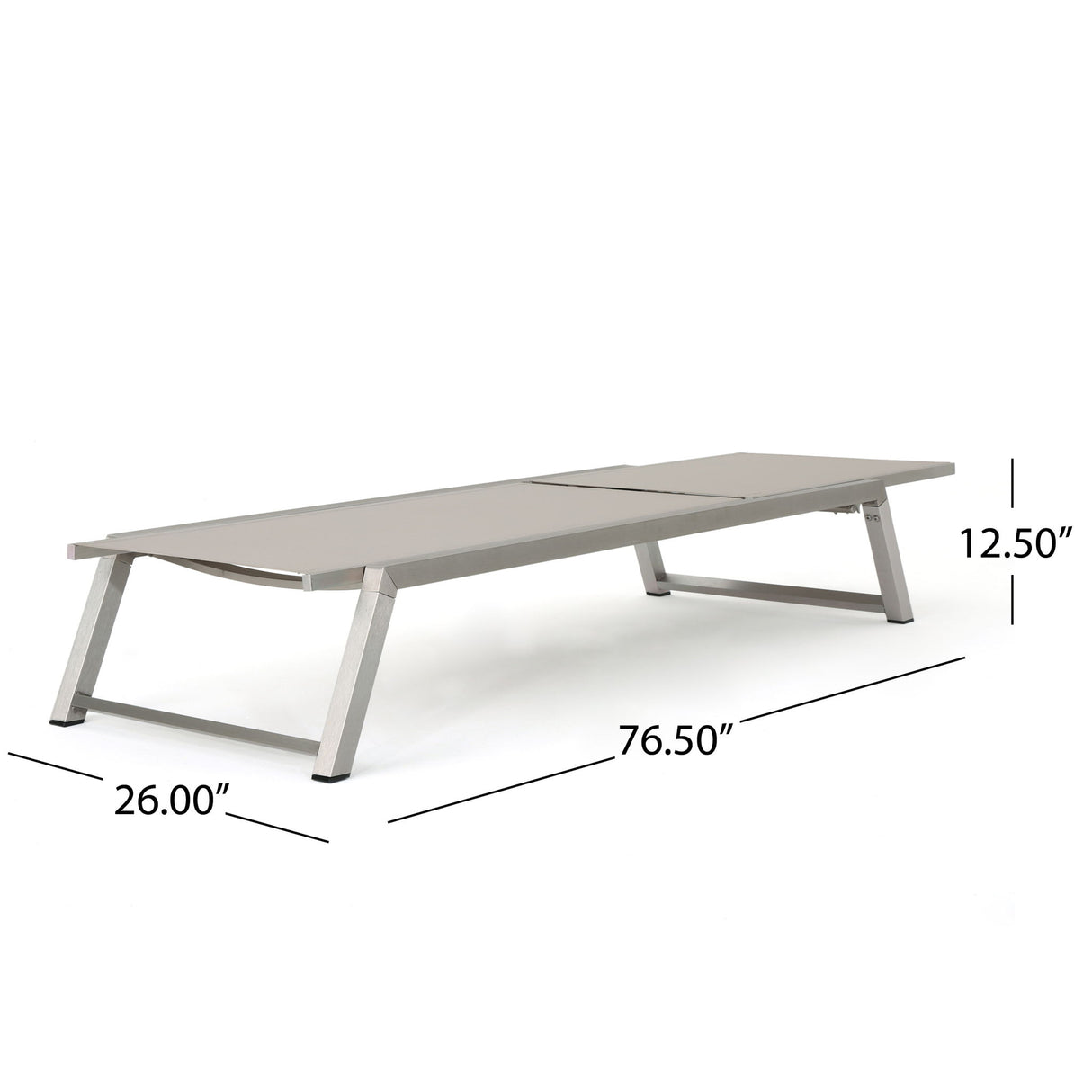 Myers - Modern Chaise Lounge Set With Adjustable Mesh Back